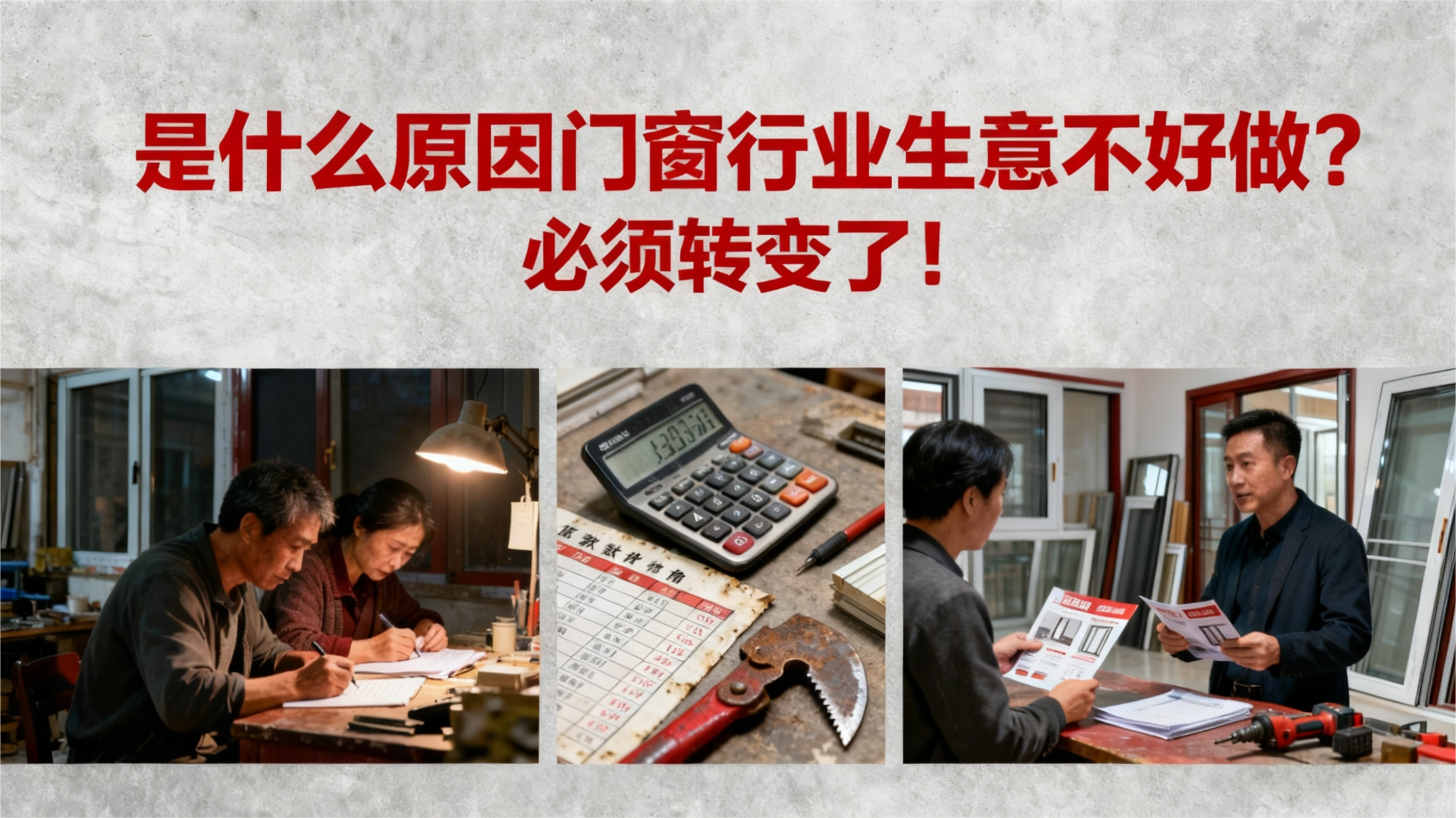 是什么原因門窗行業生意不好做？&nbsp;必須轉變了！